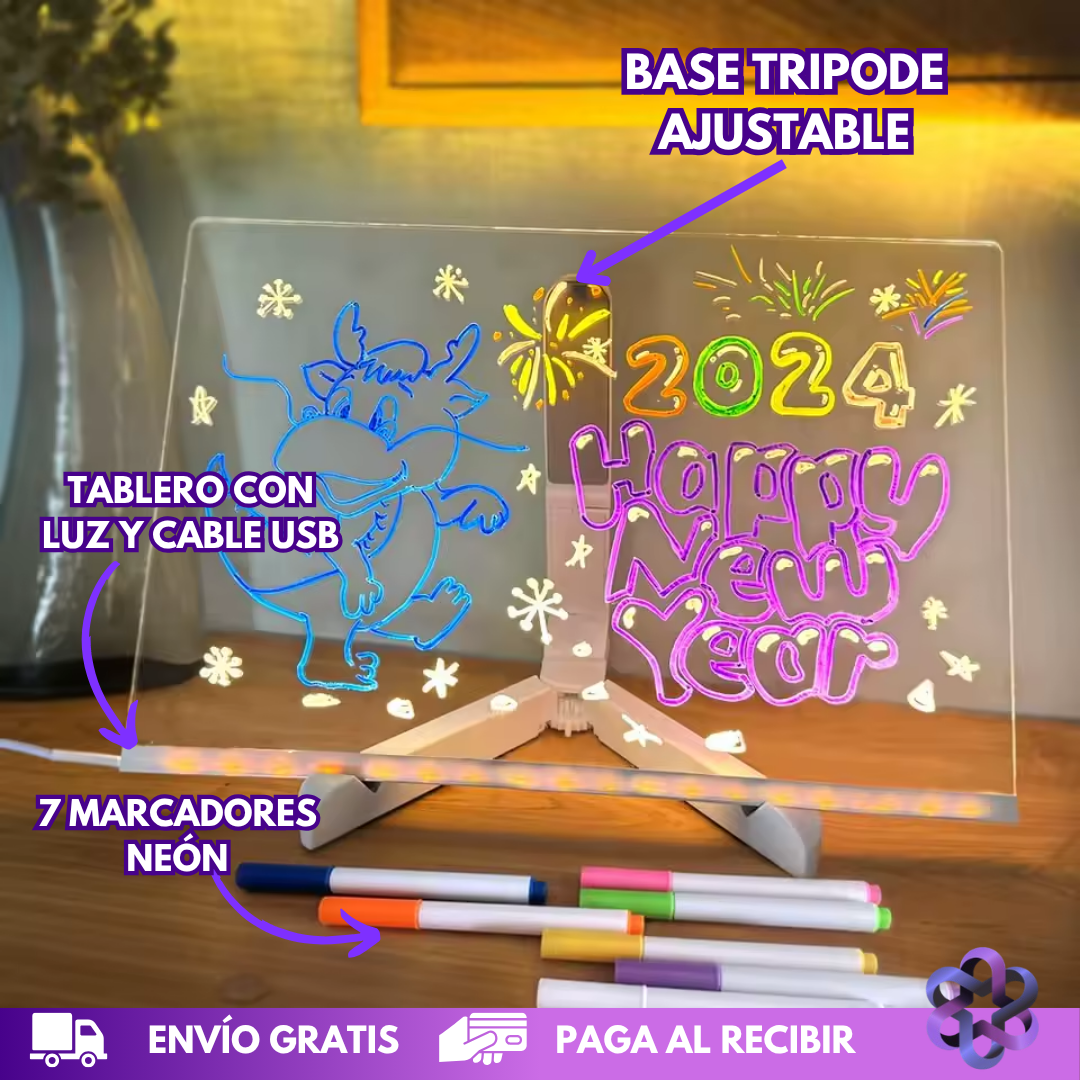 Pizarra Neón 🖍️🎨