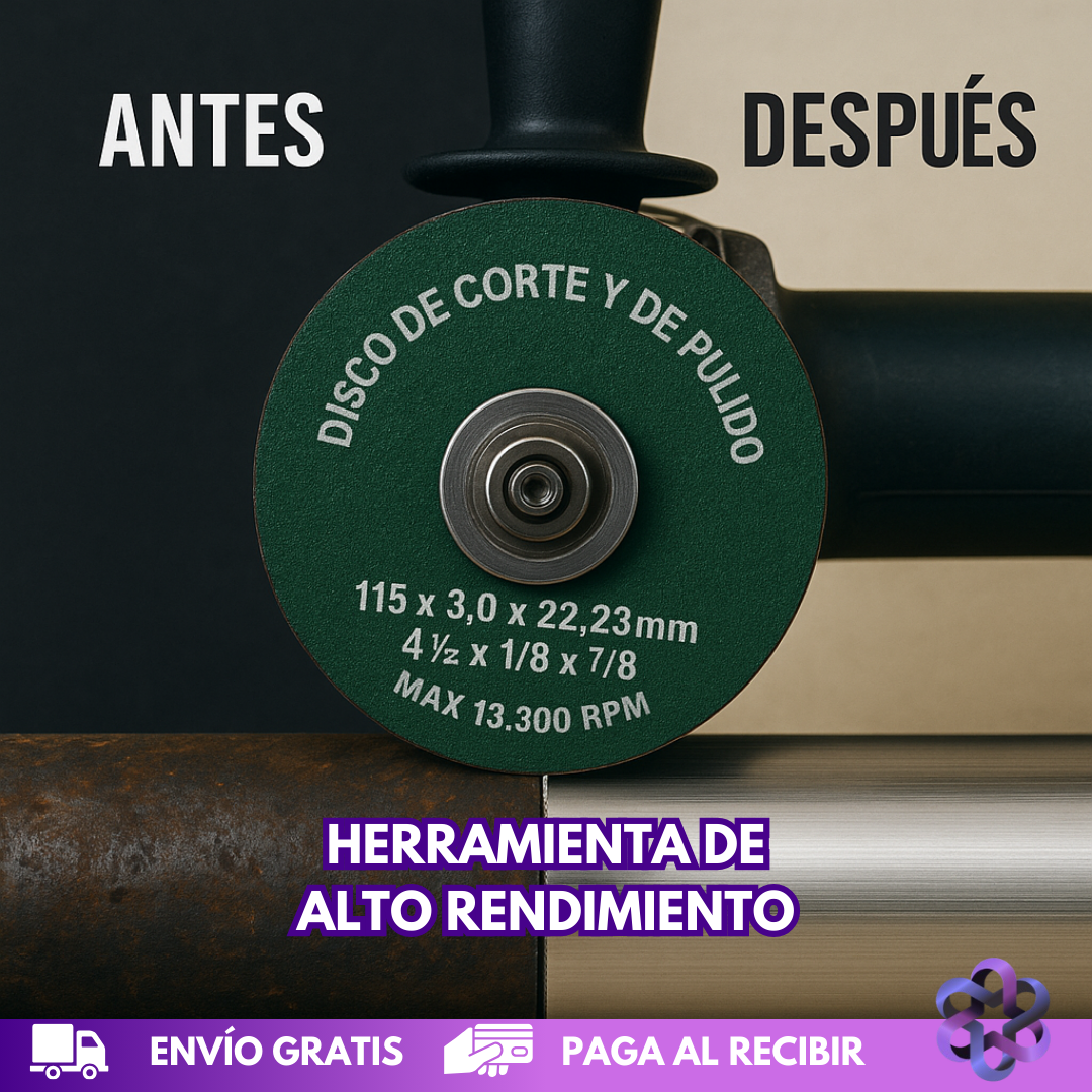 Disco de corte y de pulido