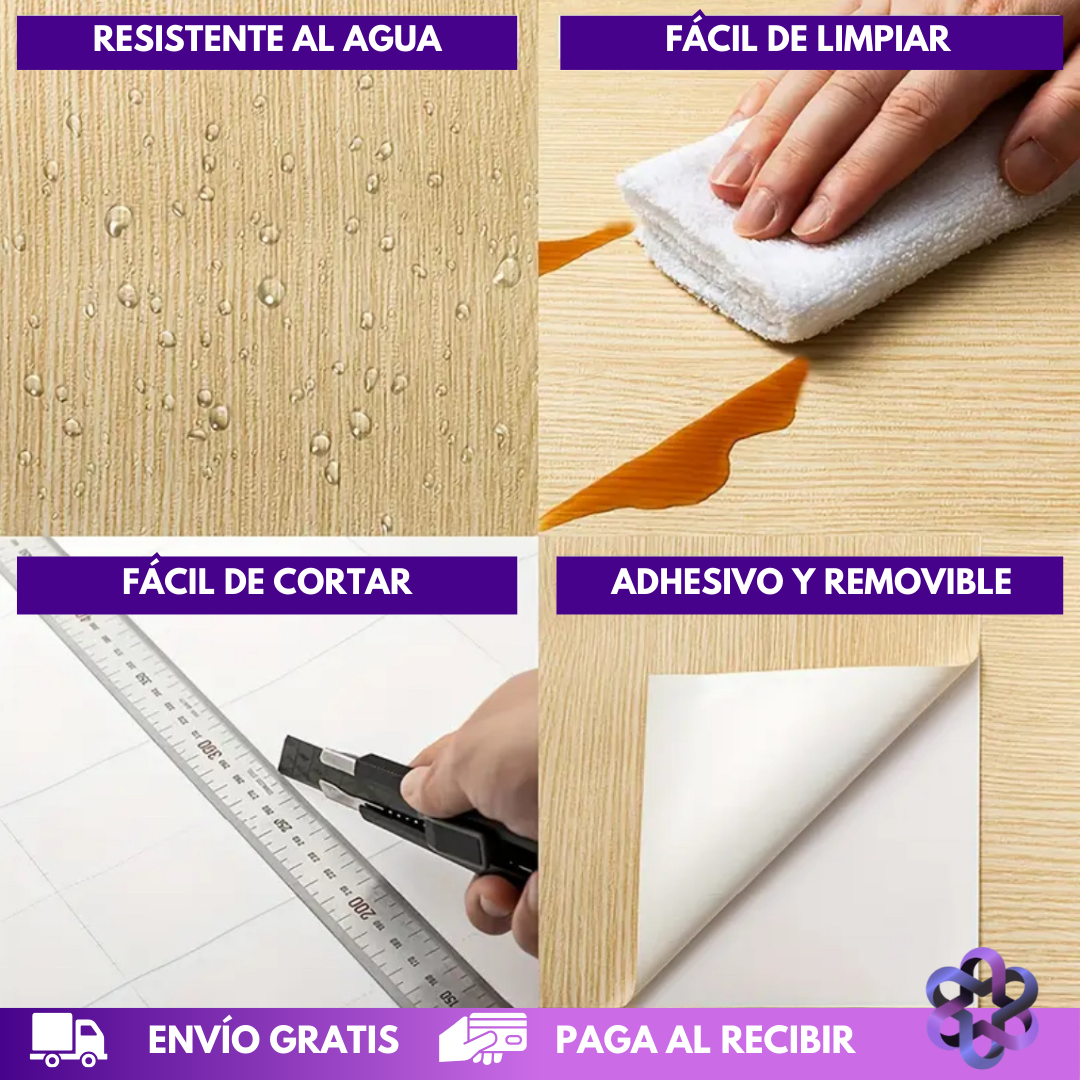 Película Adhesiva Madera 🎁3M Recibe 10 Metros🎁