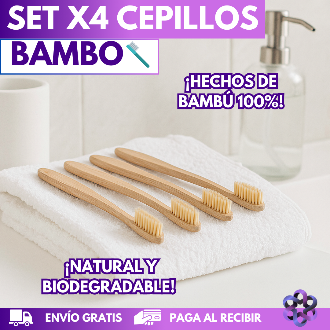 Set x4 Cepillos de bambo🪥