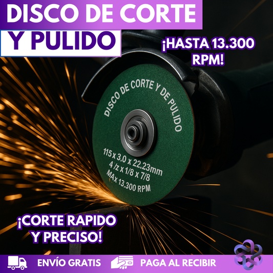 Disco de corte y de pulido
