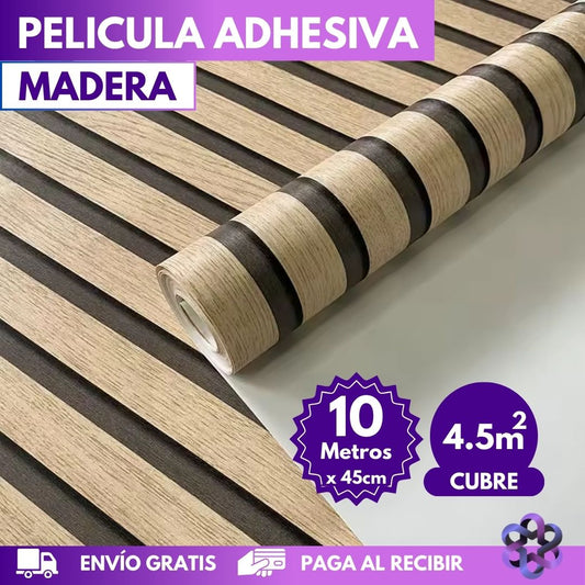 Película Adhesiva Madera 🪵 ORDENA 5 RECIBE 10 METROS 🎁