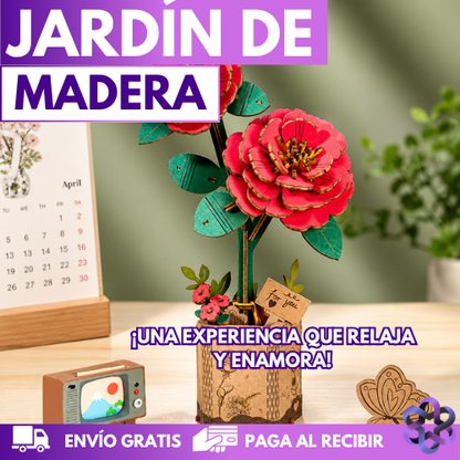 Jardín en Madera 💐🏗️