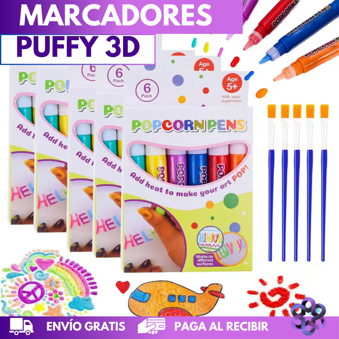 Marcadores Puffy 3D 🎨🖍️