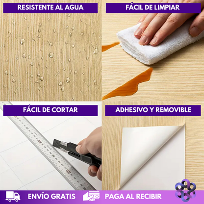Película Adhesiva Madera 🎁3M Recibe 10 Metros🎁